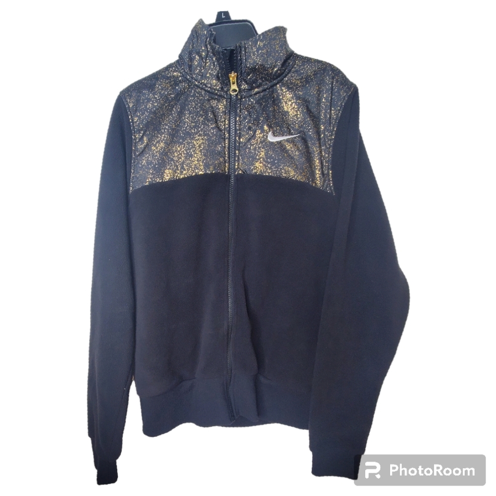Nike sportswear stardust plush Fleece Full Zip Jacket black small Nwt